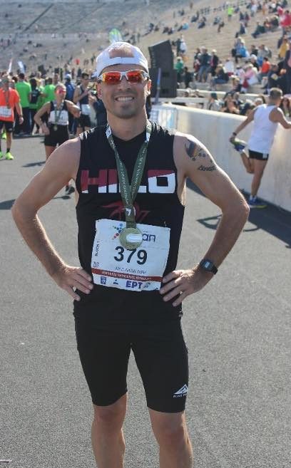 PhD student in the Authentic Athens Marathon of Greece